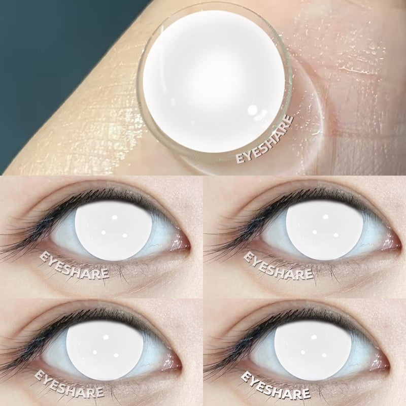 Eyeshare Softlens Lensa Kontak Mata Putih Cosplay Halloween Softlen Putih