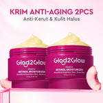 [Big Size]Glad2Glow Peach Retinol Moisturizer 100g Pelembab Anti Penuaan Penghalang Kulit Mencerahkan Flek Hitam Mengurangi kerutan mencerahkan warna kulit menghaluskan kulit mengecilkan pori-pori membesar dan melembabkan g2glow official store