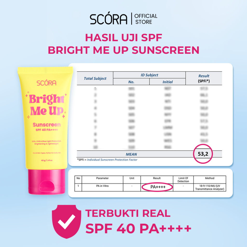 Day & Night Care Set: SCORA Bright Me Up Sunscreen 40 Gr + SCORA Sheer Glow Tone Up Cream 30 mL + 2,5% D-PANTHENOL BARRIER SHIELD MOISTURIZER 40ml  + SCORA D-Panthenol Gentle Low pH Cleanser 100ml  [BUNDLING 2 PCS]
