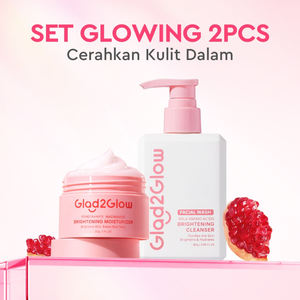 Glad2Glow Milk Amino Acid Gentle Cleanser Brightening facial wash skincare face wash sabun cuci muka cleansing balm exfoliating exfoliasi wajah sabun muka pembersih wajah Mencerahkan wajahMelembabkan kelembaban Mengandung asam amino g2glow official store