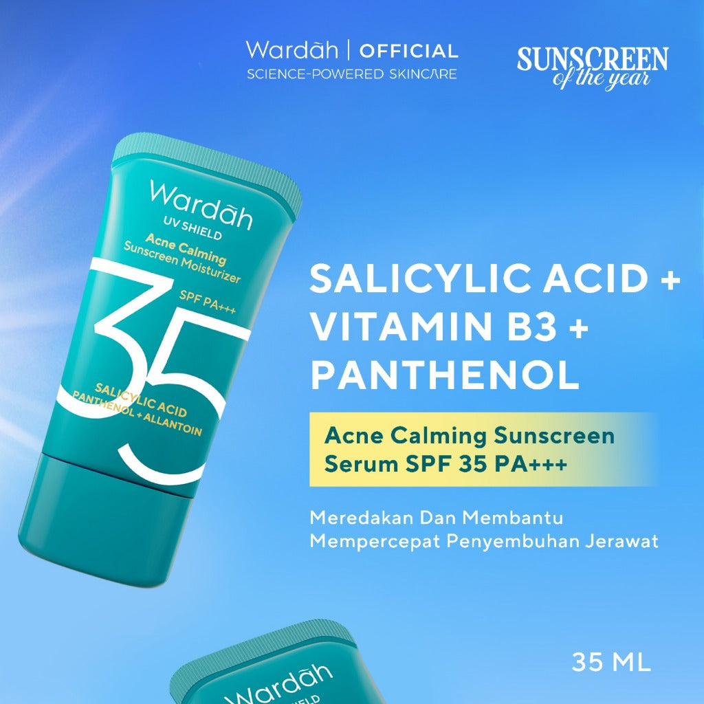 WARDAH Acnederm Acne Care All Series Lengkap - Balm, Salicylic Acid Zinc Acne Clearing Low pH Foaming Cleanser, Pore Refining Toner, Serum, Treatment Gel, Day Moisturizer, Night Treatment Moisturizer, Face Powder, Micellar Water, UV Shield - Skincare