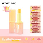 Azarine Glowkiss Sunscreen Lip Balm 3gr Pelembab Bibir SPF 35 PA +++ dengan Ceramide, Peptide, Vitamin C Membantu Mencerahkan Menghidrasi dan Melindungi Bibir dari Sinar UV