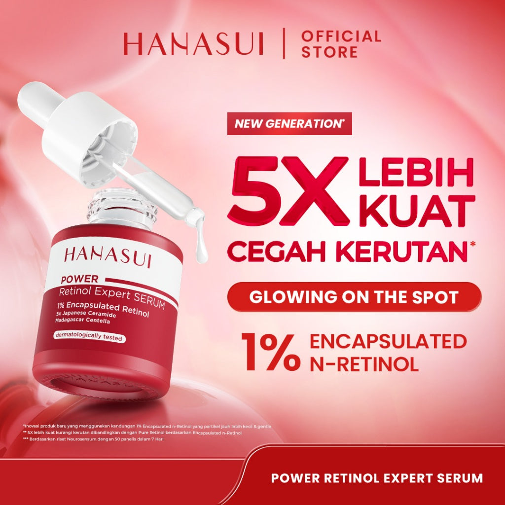 Hanasui Power Retinol Expert Serum 20ml - 1% Encapsulated Retinol - Cegah Kerutan & Kurangi Kusam