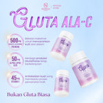 Noera Gluta ALA-C | Noera Suplement Whitening isi 30 Kapsul | Reduced L-Glutathione 500mg with Alpha Lipolic Acid 50mg Vitamin C 45mg | Whitening Booster Suplemen Kecantikan | Noera Whitening Capsule