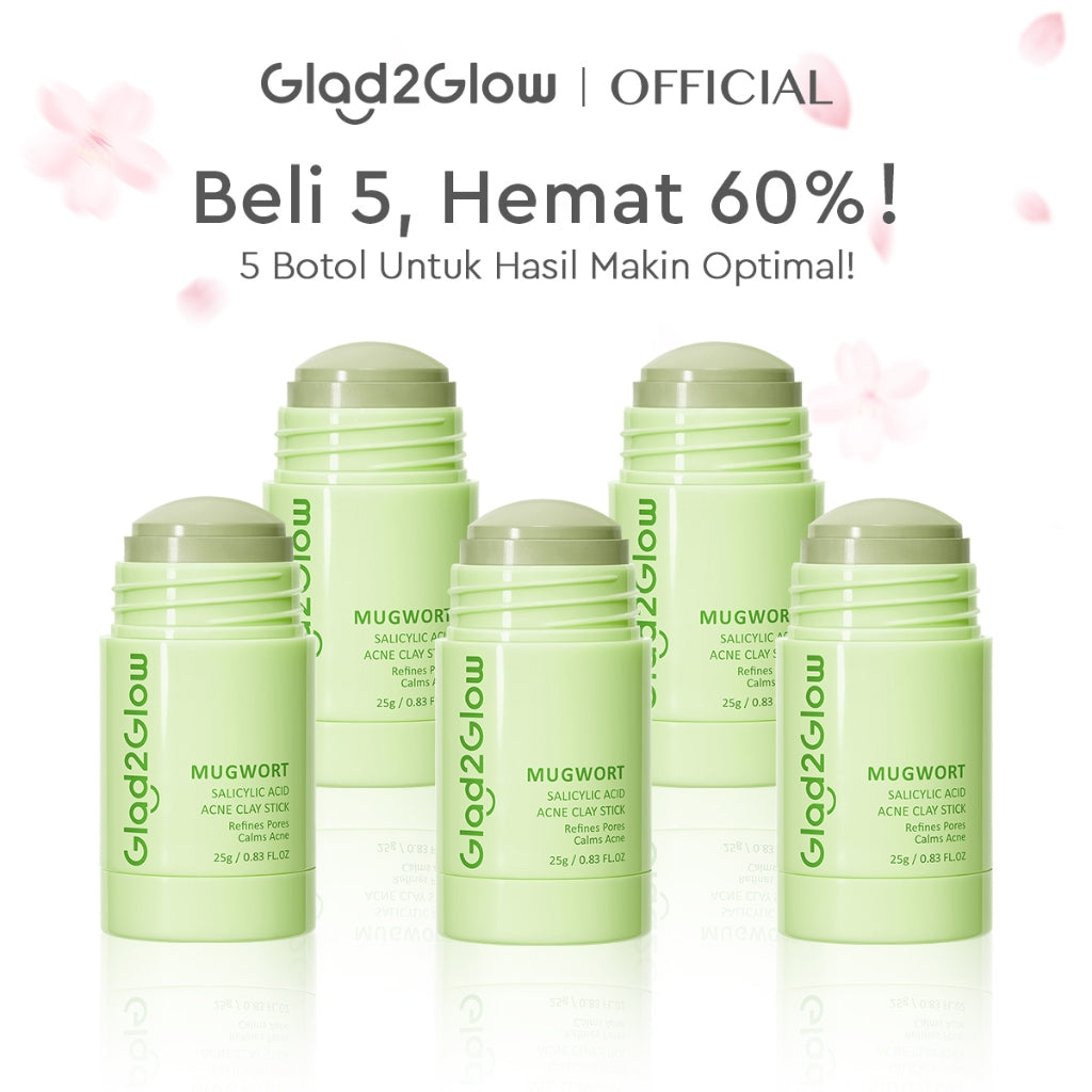 [Hemat 5PCS]Glad2Glow Clay Stick&Face Mask Complete Series-Pomegranate Brightening/Mugwort Salicylic Acid Acne/ Volcano 3D Acid Pore-masker Face Mask Packs Masker Wajah Sheet Mask mask sleeping mask mugwort mask face mask masker acne g2glow official store