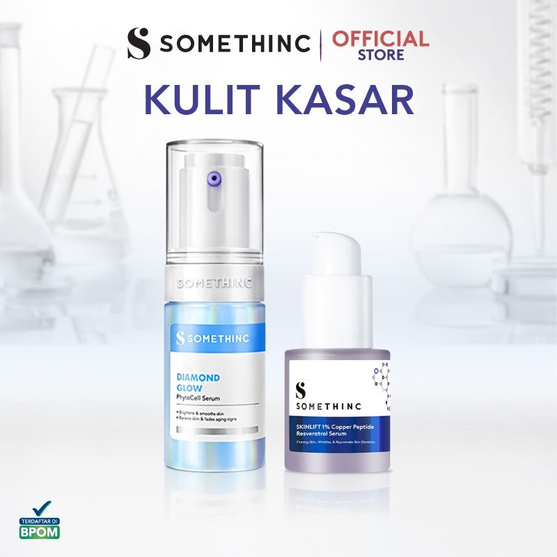 [BARU!] SOMETHINC [2 PCS] Best Serum Combo (Glass-C 12% Vitamin C+ GlutaBright™ + Ferulic Serum, Diamond Glow Phyto Stem Cell Serum, SKINLIFT 1% Copper Peptide Resveratrol Serum, Gentle Bright Niacinamide)