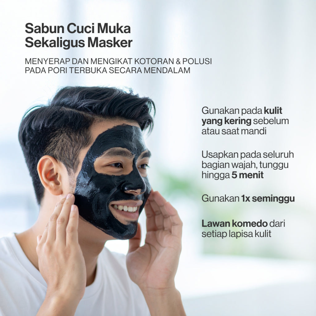 Triple Pack Kahf Face Wash Triple Action Oil and Comedo Defense 100 ml - 3 pcs Sabun Cuci Muka Pria Anti Komedo dan Kulit Berminyak - Suitable for Daily Use