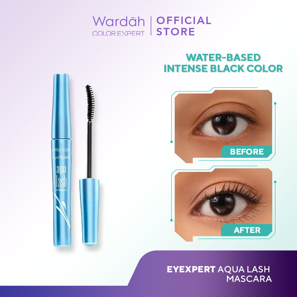 [BUY 3 125K!] WARDAH EyeXpert Aqua Lash Mascara - Bulu Mata Tebal Panjang Cepat Kering - Warna Intense dan Waterproof - Mudah Digunakan Dengan Hasil Natural - Makeup