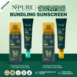 DOUBLE PROTECT -  NPURE Sunscreen Beat The Sun Matte/Glow + NPURE Sunscreen Beat The Sun Spray / Sunscreen Spray / Sunscreen Wajah / Sunscreen Badan / SPF 50+++