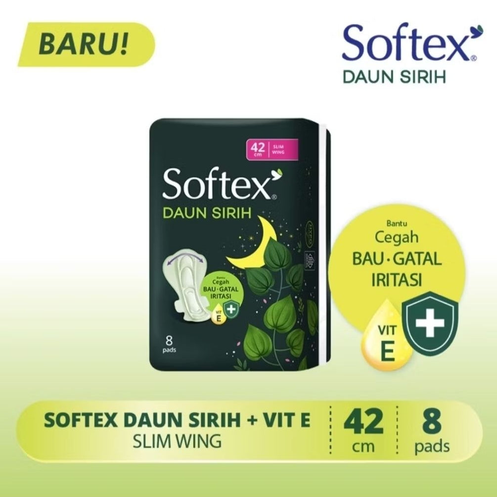 Softex Daun Sirih Pembalut Wanita Wing 42 cm 8 pcs