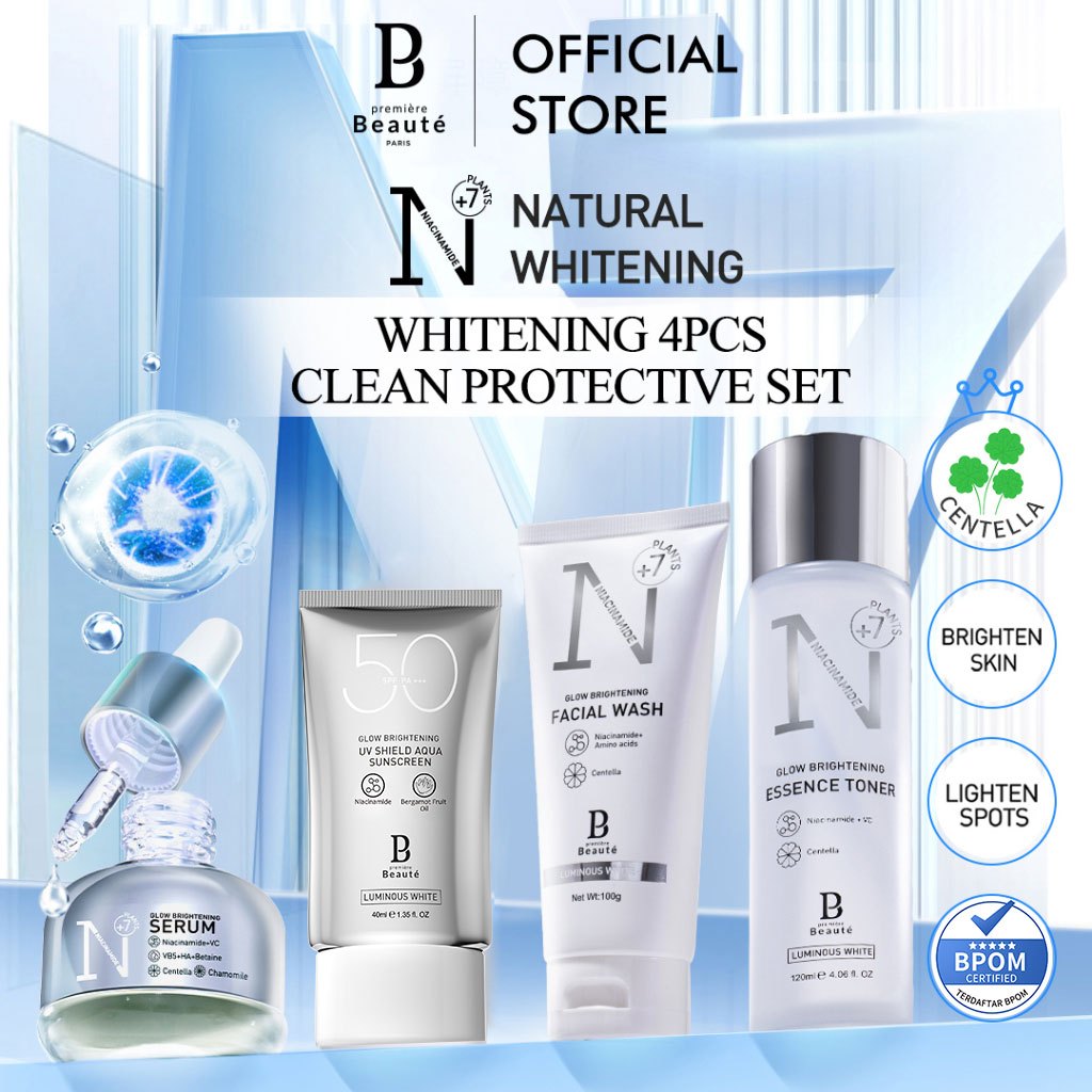 [CAMPAIGN] PREMIERE BEAUTE [Whitening 4pcs] Skincare Luminous White Glow Brightening Whitening set BPOM