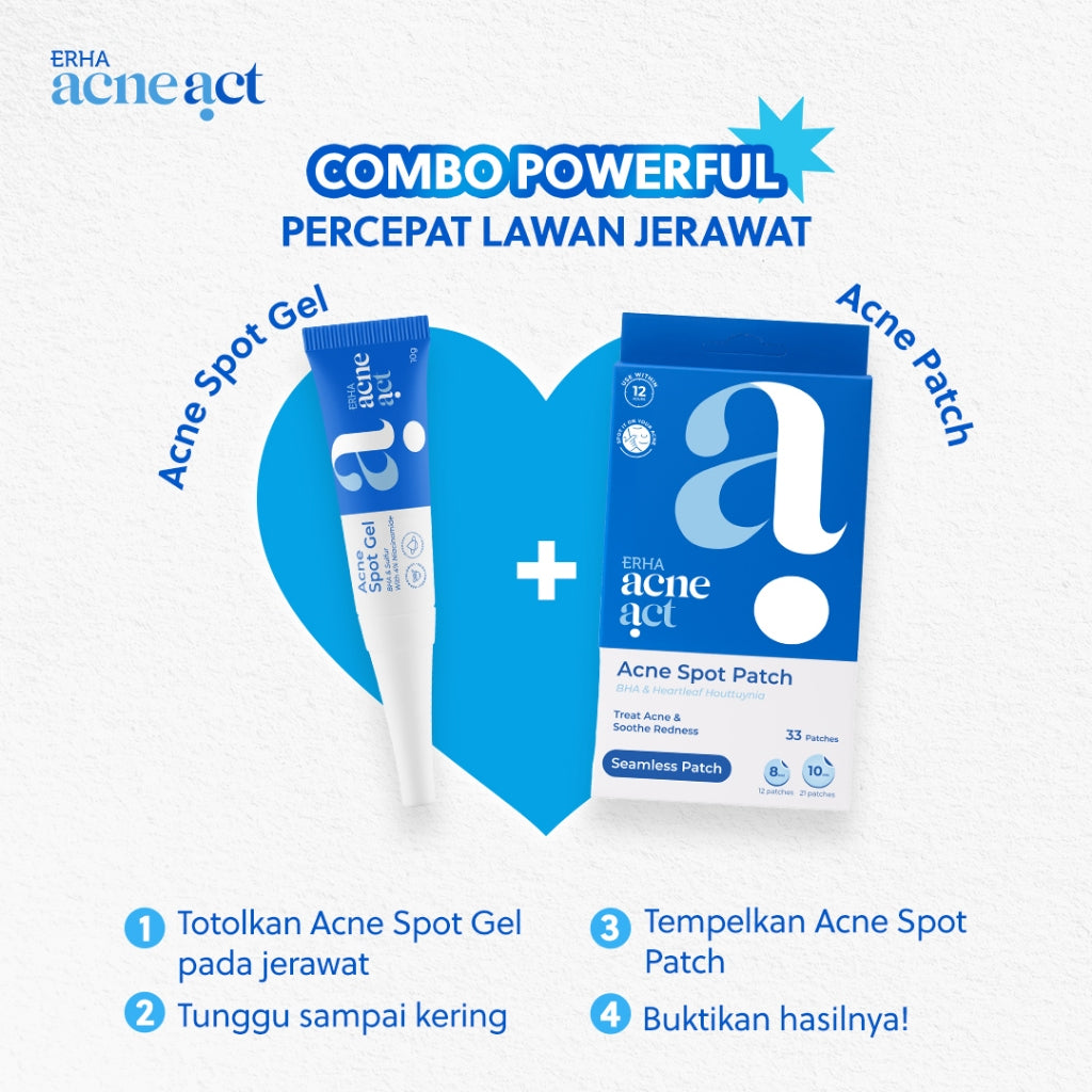 NEW LAUNCH ERHA Acneact Acne Patch Isi 33 Patches | Salicylic Acid | Niacinamide | Cica | Jerawat