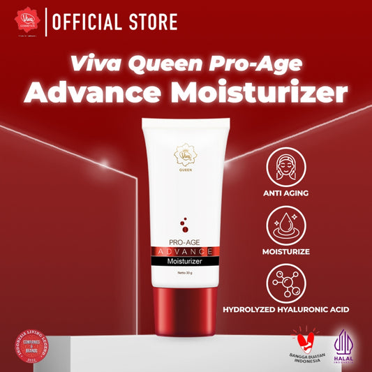 Viva Queen Pro-Age Advance Moisturizer Anti Aging with TRIPLE ESSENTIAL CERAMIDE, SNAIL MUCIN FILTRATE, HYDROLYZED HYALURONIC ACID & Natural Emollient (30 gr)