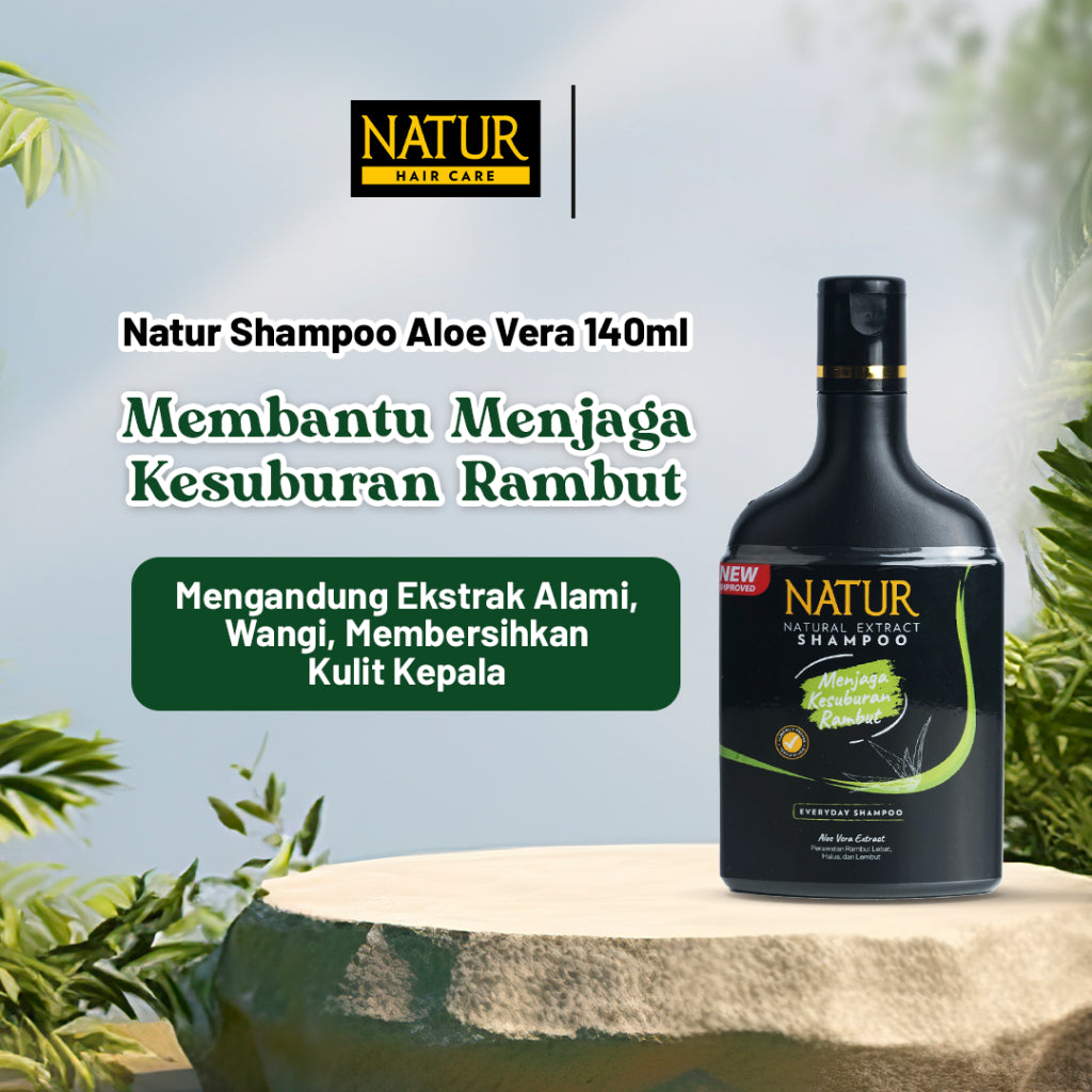 Natur Shampoo Aloe Vera 140 ml - Sampo untuk Melebatkan Rambut