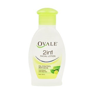OVALE 2in1 Facial Lotion Cleanser 60ml - Ovale Pembersih Wajah Sekali Usap /HenecoBeauty