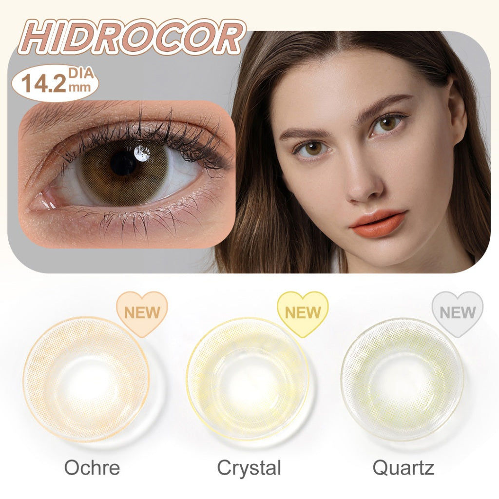 [0.00 s/d -8.00]Softlens Minus Queen Amber Lensa Kontak Warna DIA14.2MM Hidrocor Soflen 1Pasang 6Bulan