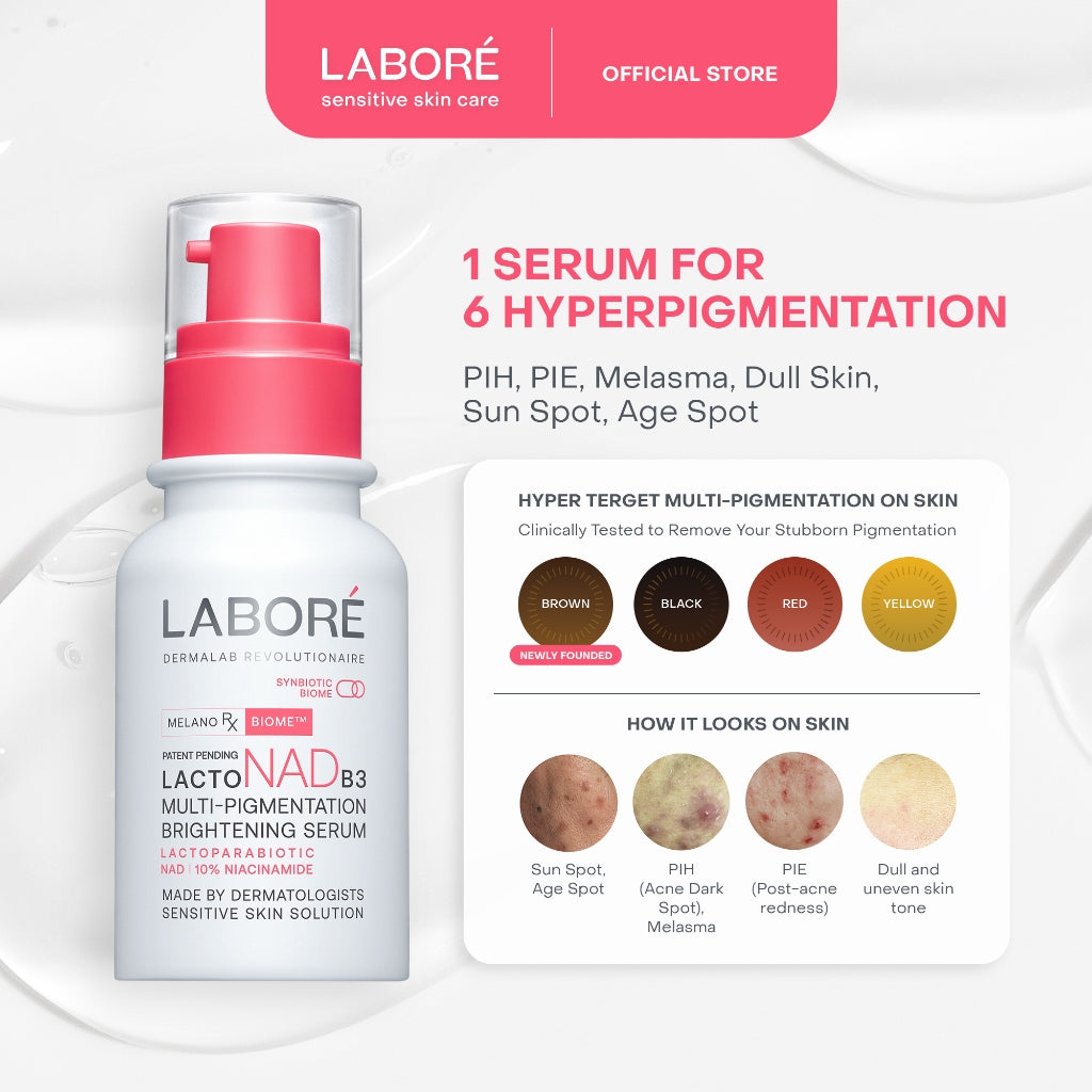 Labore Multi-Pigmentation Brightening Serum - Serum Brightening Serum Pencerah Wajah Mengatasi Flek Hitam Bekas Jerawat Sun Spot Melasma Mencerahkan Kulit Kusam