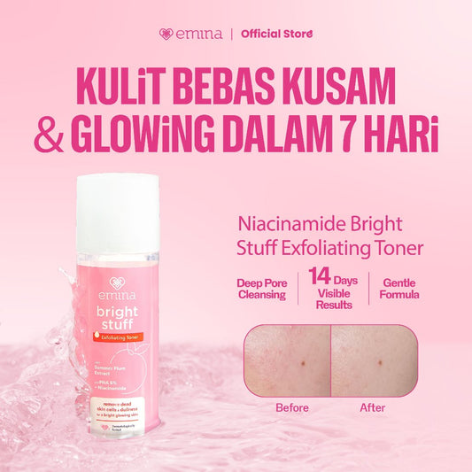 NEW! Emina Bright Stuff Exfoliating Toner 100  ml