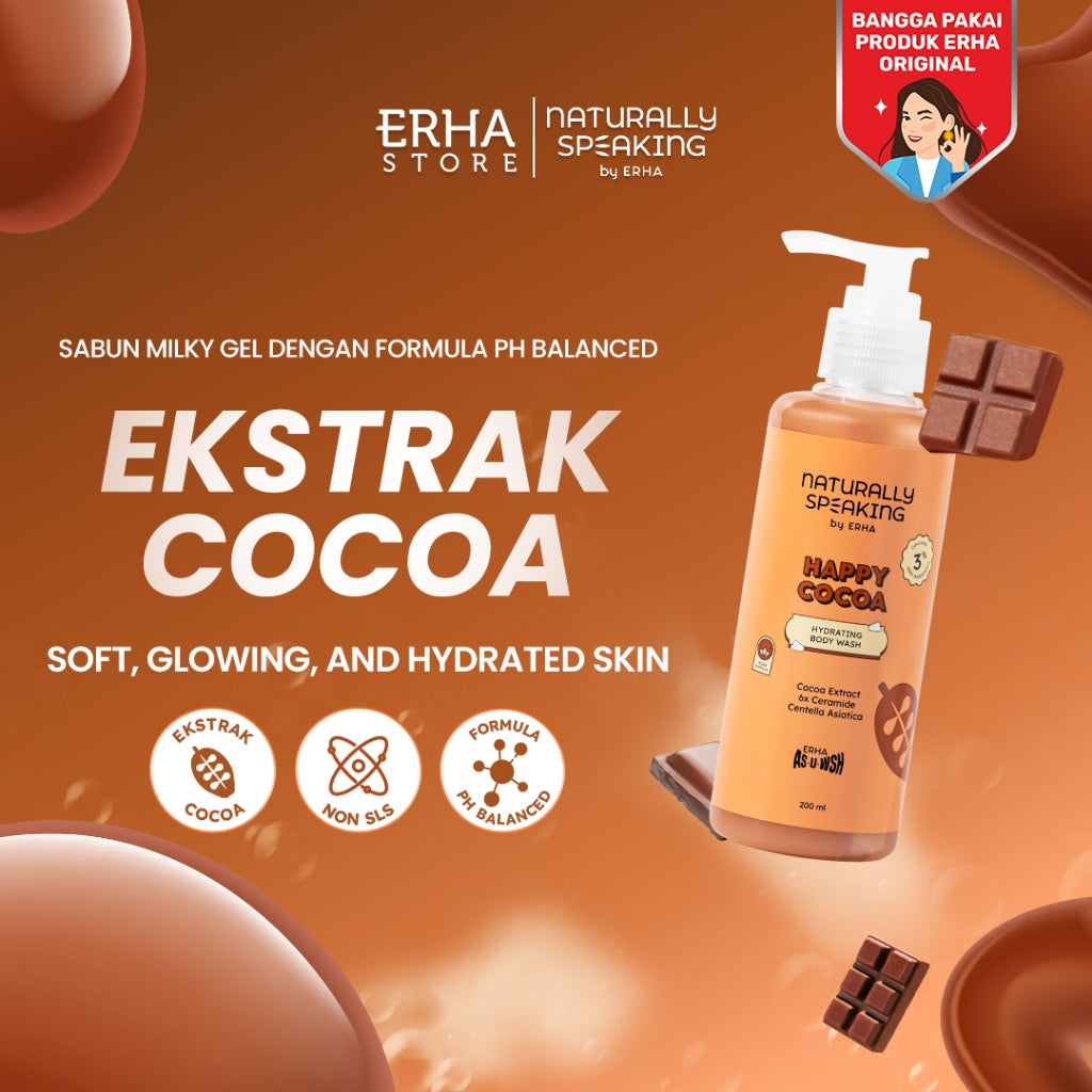 Naturally Speaking Happy Cocoa Hydrating Body Wash 200ml