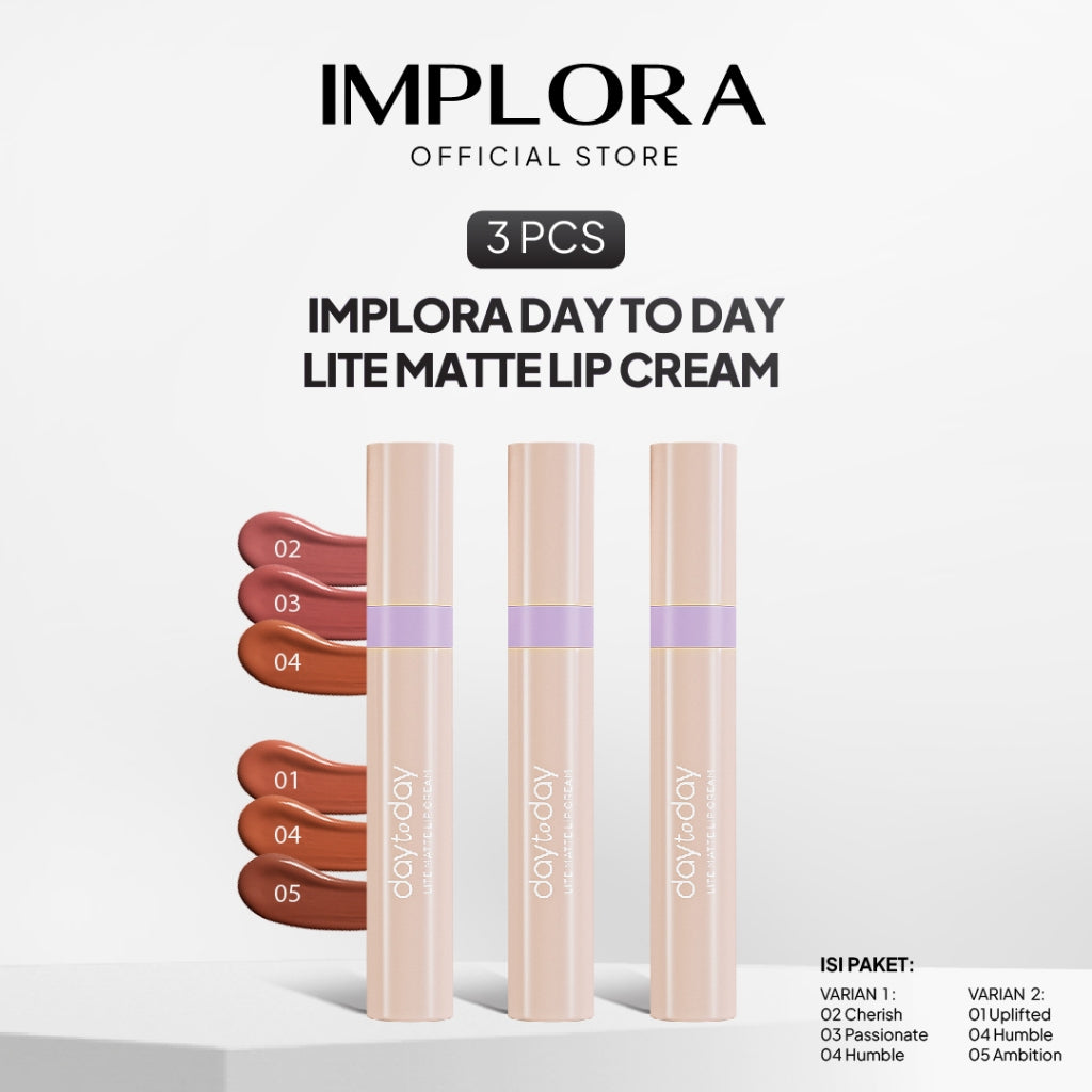 [3 PCS] Implora Day to Day Lite Matte Lip Cream