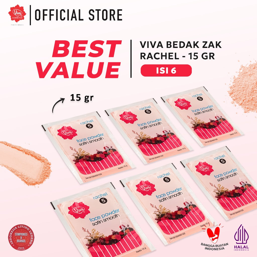 [Best Value !!!] Viva Bedak Zak (Refill - Face Powder) - Tersedia 3 Varian Warna (Isi 6 Pcs)