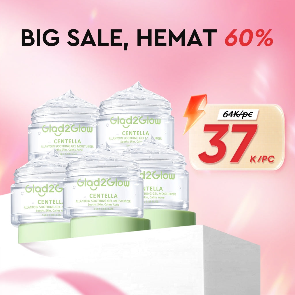 Glad2Glow Centella Water Gel Moisturizer Madeca Cream Cica Pelembab Wajah 30/55g Pengontrol Minyak Pelembab Menyembuhkan Jerawat  Krim Anti Jerawat Memperbaiki Penghalang Kulit Melembabkan Kulit Wajah Menjaga Kelembapan Kulit g2glow official store