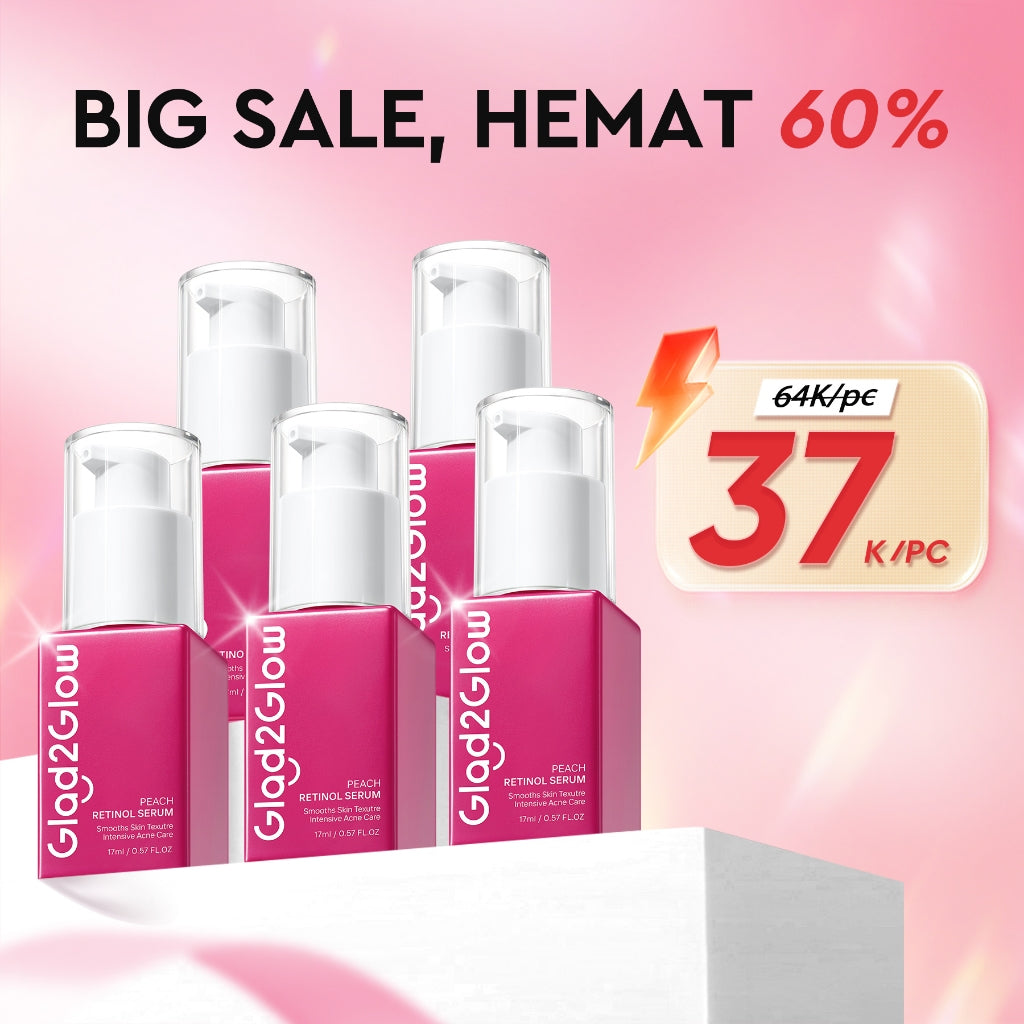 [Hemat 5PCS] Glad2Glow Serum Series - Brightening Mencerahkan Mengurangi Flek Menghaluskan Kulit Meratakan Warna Skincare Kulit Memudarkan Jerawat Niacinamide AHA BHA Centella 377 Perawatan Kulit Peeling Lembut Eksfoliasi Tidak Perih g2glow official store