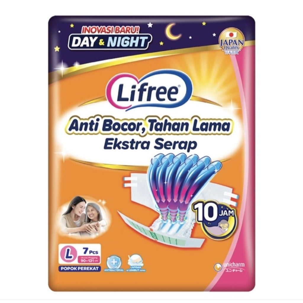 Lifree Popok Perekat Dewasa M8 L7 XL6 Pcs