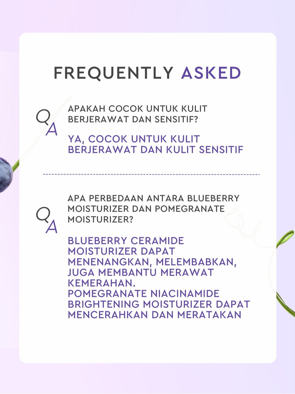 Glad2Glow Blueberry 5% Ceramide Moisturizer Repair Barrier Pulihkan skincare day cream Night Cream krim wajah moisturizer cream repair cream torriden cream cream pemutih wajah skincare bpom Pelembab Wajah Sensitive Skin Care G2G glad2glow official store