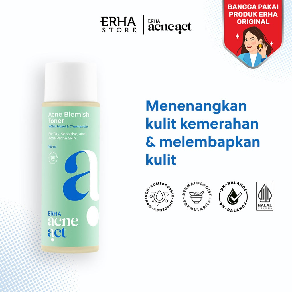 ERHA Acneact Witch Hazel & Chamomile Acne Blemish Toner 100 ml - Toner Wajah Berjerawat