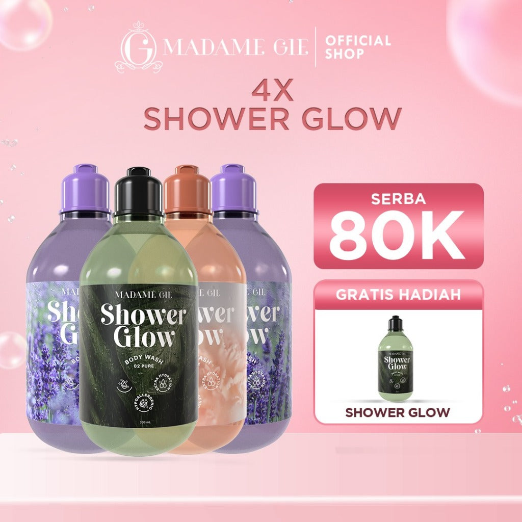 [GRATIS HADIAH] 4X Madame Gie Shower Glow - Hypoallergenic Sabun Mandi Body Wash