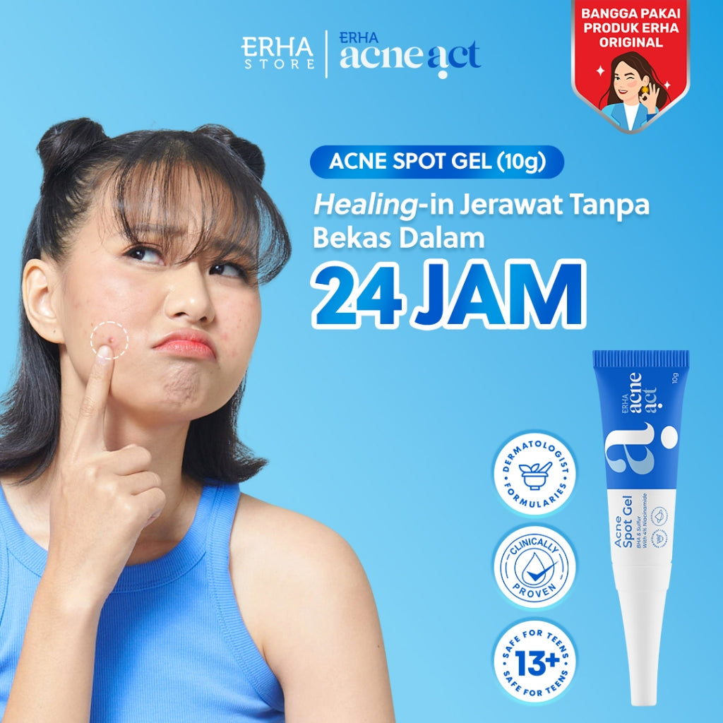 ERHA Acneact Acne Spot Gel 10g - Gel Totol Jerawat |  Acne Treatment | Salicylic Acid Niacinamide