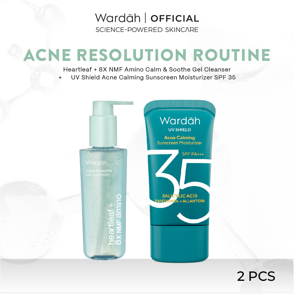 WARDAH Heartleaf + 8X NMF Amino Calm & Soothe Gel Cleanser 120 ml - Sabun Cuci Muka Face Wash Gentle Lembut untuk Melembabkan dan Menenangkan Kulit Wajah yang Kemerahan - Calm and Soothe Gel Cleanser -  Skincare