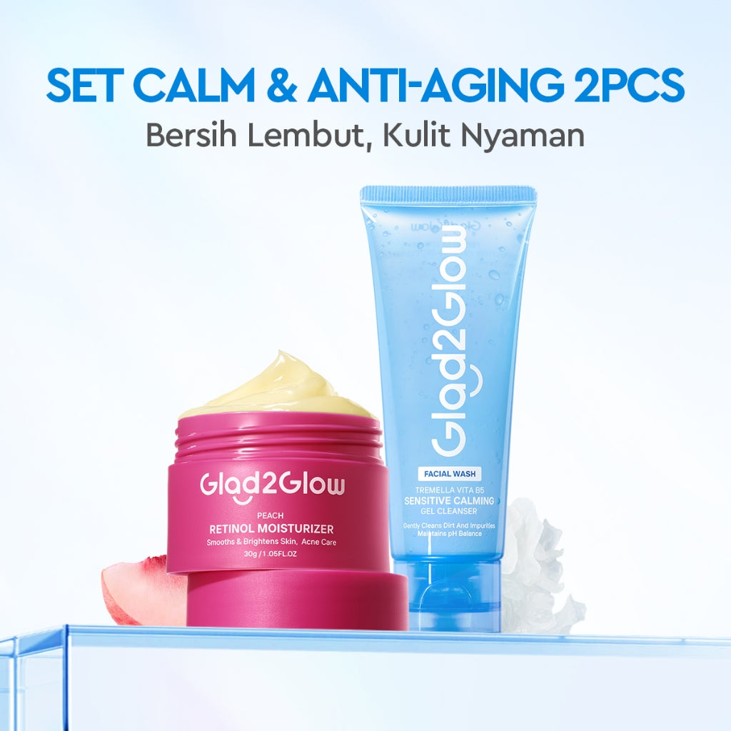 Glad2Glow Tremella Vita B5 Sensitive Calming Gel Cleanser facial wash skincare face wash sabun cuci muka cleansing balm exfoliating exfoliasi wajah sabun muka pembersih wajah Menenangkan kulit sensitif menghidrasi & menutrisi kulit g2glow official store