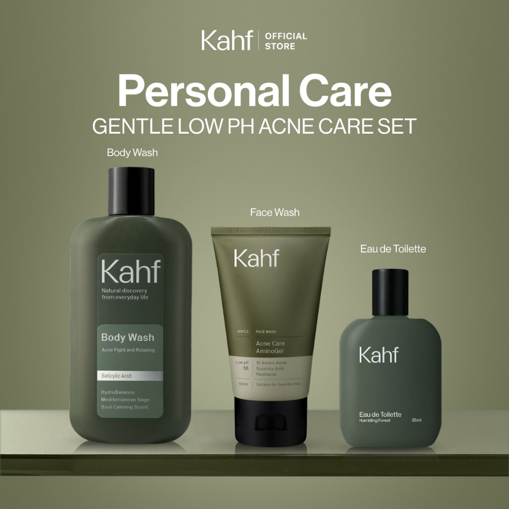 [KAHF BUNDLE 3IN1 PAKET PERAWATAN DAILY USE ESSENTIALS : WAJAH CERAH, BADAN BERSIH, & BEBAS KERINGAT SEHARIAN] Paket Personal Care (Face Wash + Body Wash + Eau de Toilette) - Suitable for Daily Use