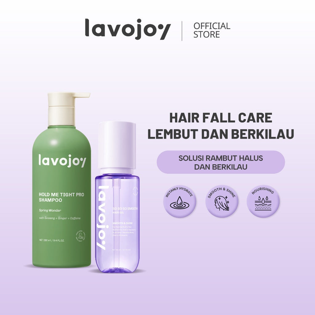 Lavojoy So So So Smooth Hair Oil 80ml  – Hair Oil Rambut Kering & Kusut, Melembutkan, Mengurangi Rambut Mengembang, Perlindungan Rambut Dari Panas Berlebih, Dengan 9 Natural Oils & Vitamin E