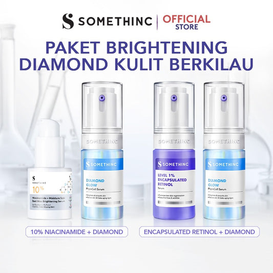 SOMETHINC [2 PCS] Paket Brightening Diamond Kulit Berkilau Pilihan Syahrini (Diamond Phyto Stem Cell Serum, 10% Niacinamide + Moisture Sabi Beet Max Brightening) |  Serum Diamond untuk Kulit Berkilau dan Cerah, Serum Brightening, Anti Aging
