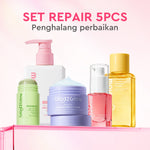 Glad2Glow bundle 5in1 paket Skincare- Moisturizer+Serum+Cleanser+Toner+ Clay Stick- Face Wash  Glowing Kit Dark Spot Acne Kit Mencerahkan warna kulit Menghilangkan jerawat Anti penuaan Mencerahkan bintik hitam Beauty Sets & Packages g2glow official store