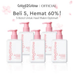 Glad2Glow Milk Amino Acid Gentle Cleanser Brightening facial wash skincare face wash sabun cuci muka cleansing balm exfoliating exfoliasi wajah sabun muka pembersih wajah Mencerahkan wajahMelembabkan kelembaban Mengandung asam amino g2glow official store