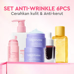 Glad2Glow Day&Night 6in1 Renew Set bundle -Milk cleanser+Brightening toner+Brightening Moisturizer+Cleanser+Brightening Serum+Retinol Serum+Retinol moisturizer Niacinamide Mencerahkan Wajah Mencerahkan Melembabkan Kulit skin skincare g2glow official store