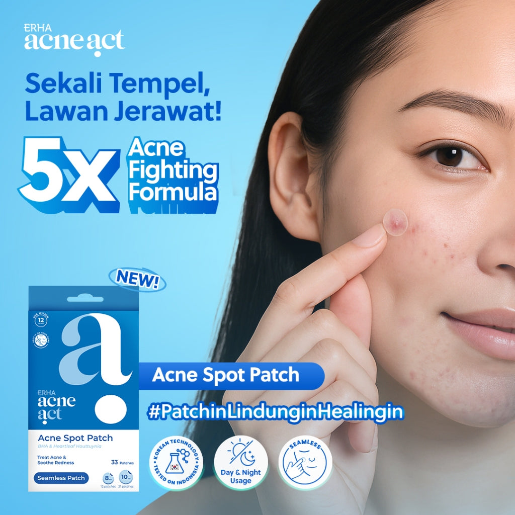 NEW LAUNCH ERHA Acneact Acne Patch Isi 33 Patches | Salicylic Acid | Niacinamide | Cica | Jerawat