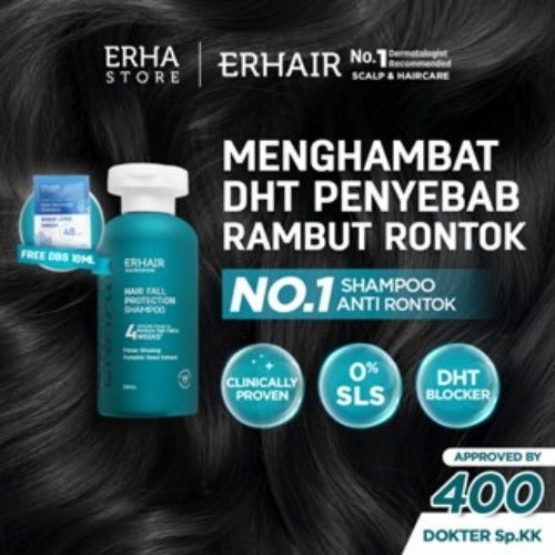 ERHAIR Bundle Hairgrow Shampoo 100ml & Tonic 60ml - Sampo & Tonik Anti Rambut Rontok
