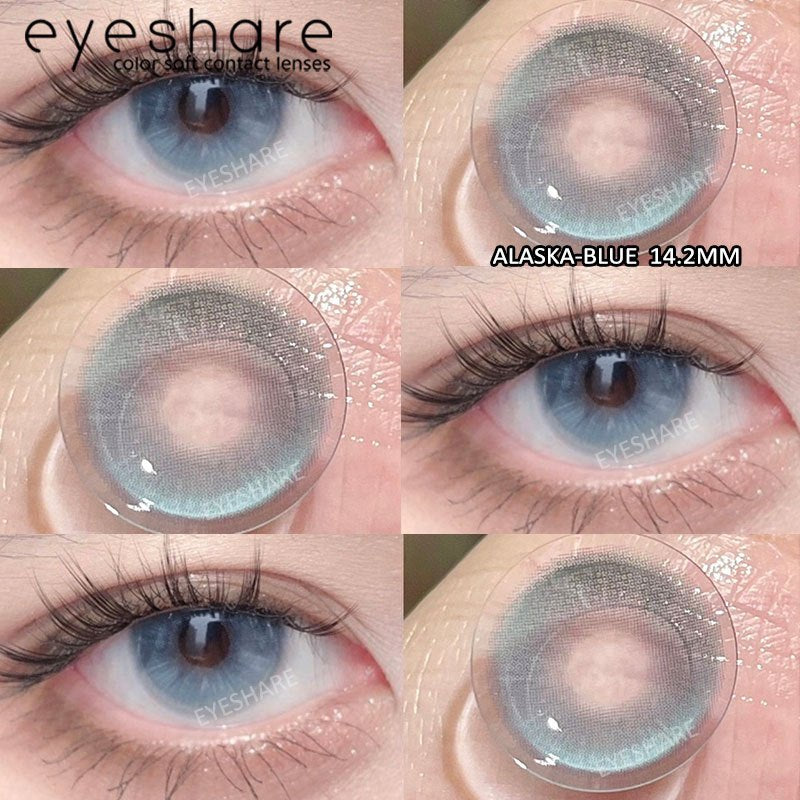 Eyeshare Softlens Blue 1Pasang 14.0mm-14.5mm Lensa Kontak Warna Normal Softlen