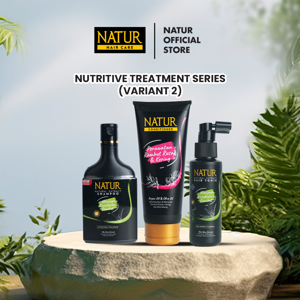Natur Nutritive Treatment Series | Paket Rambut Lebih Tebal - Paket Rambut Kering Rusak