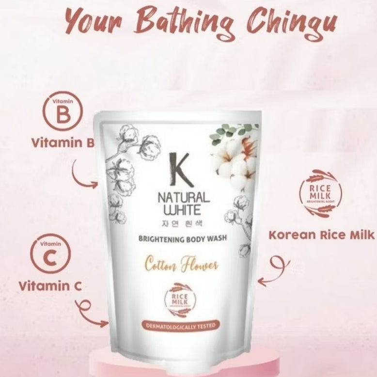 K-Natural White Sabun Mandi Cair Refill 400 ml