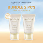 Glowsicha - Luminous Glow Tone Up Sunscreen SPF 50 PA+++ Sunscreen Ringan Dengan Niacinamide Tidak lengket dikulit SS Sunblock Mencerahkan Melindungi UV menjaga kelembapan kulit Hydrating Sunscreen Membantu Mencerahkan Wajah glowing
