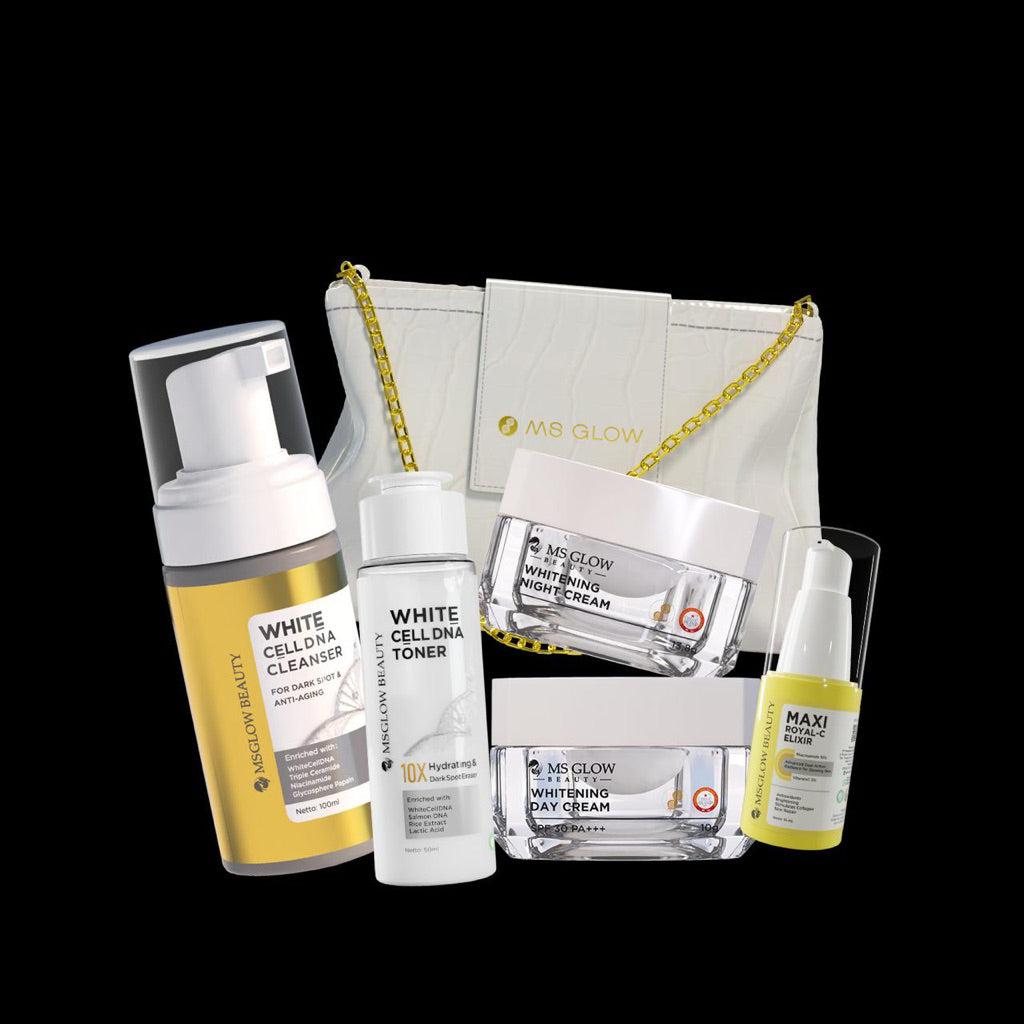 MS GLOW PAKET WAJAH  bonus produk & pouch