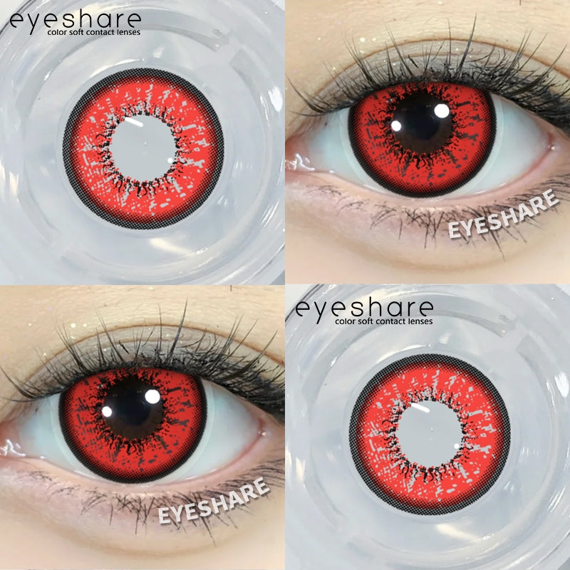 Eyeshare Softlens 14.5MM 1Pasang Lensa Kontak Putih Buta Putih Cosplay Mata Halloween Softlen