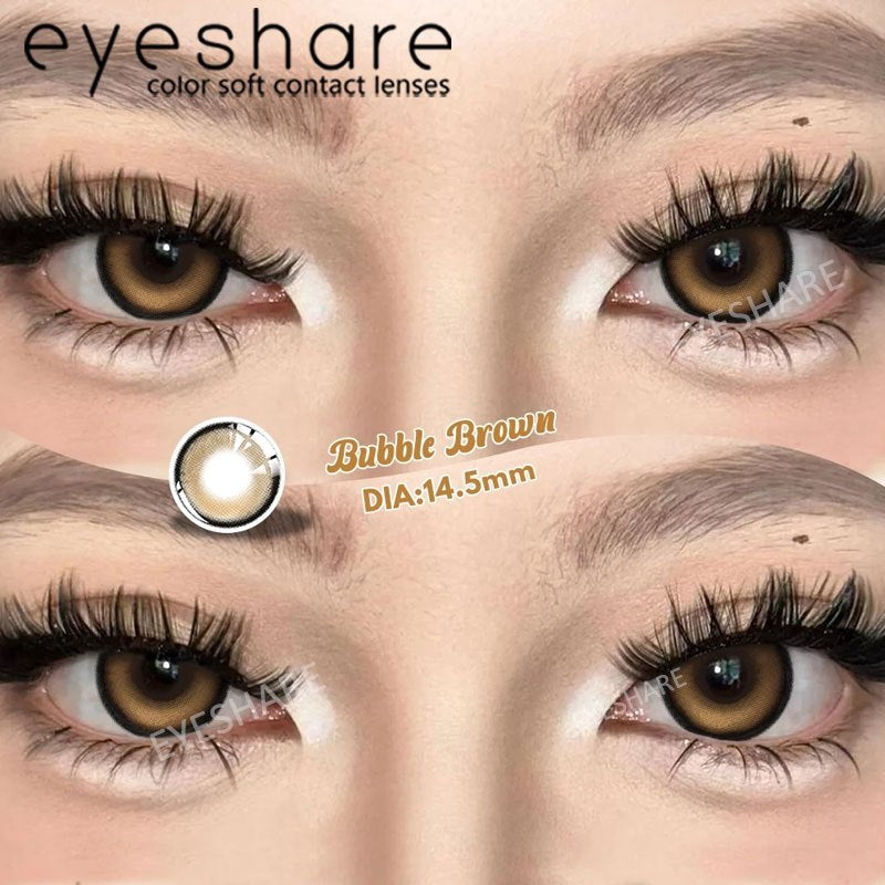 Eyeshare Softlens Bubble Gray Softlens 14.5mm Big Eyes