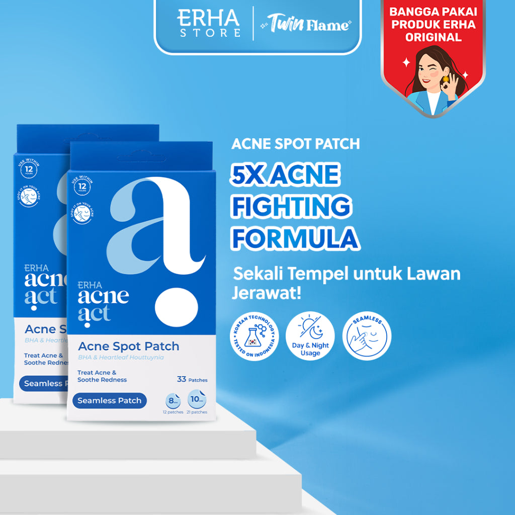 NEW LAUNCH ERHA Acneact Acne Patch Isi 33 Patches | Salicylic Acid | Niacinamide | Cica | Jerawat